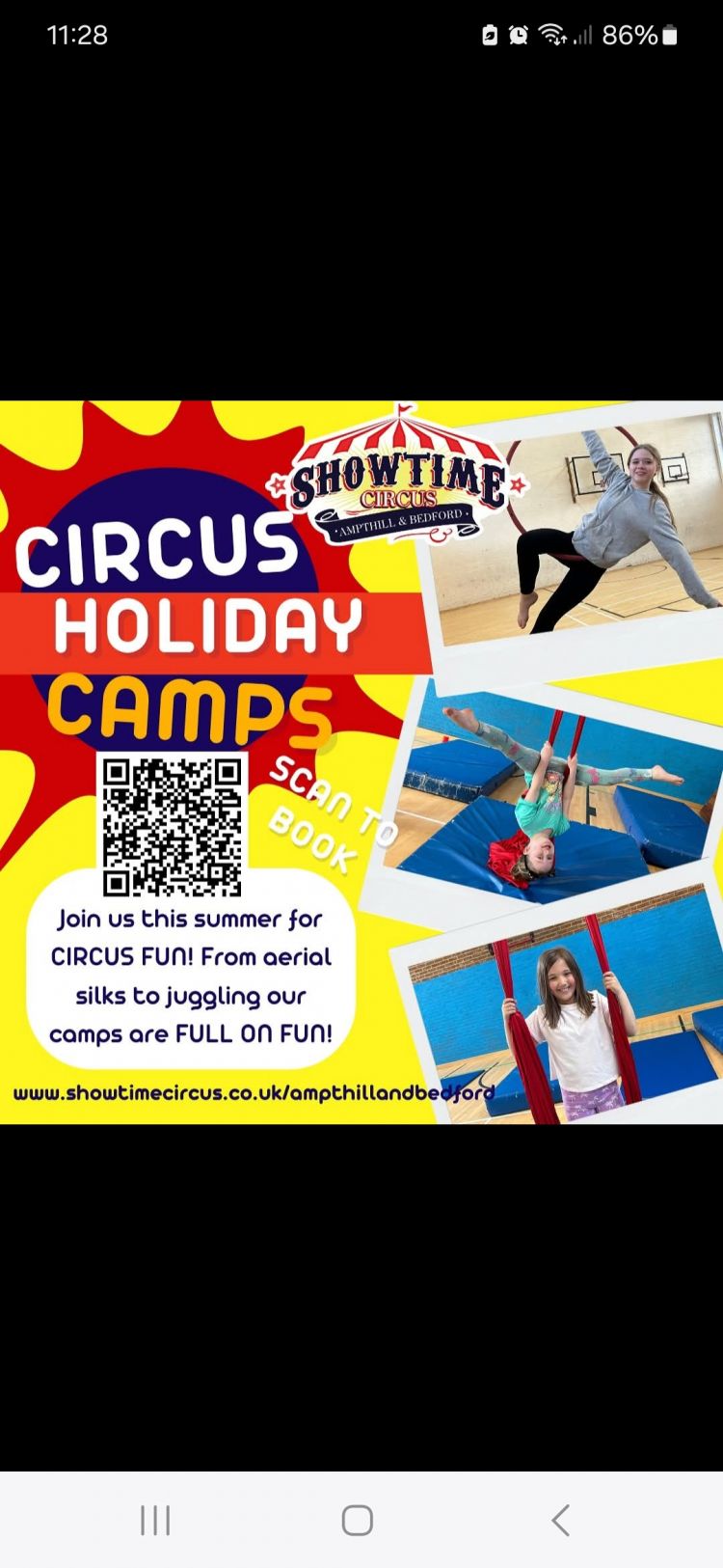 Half term circus holiday camp