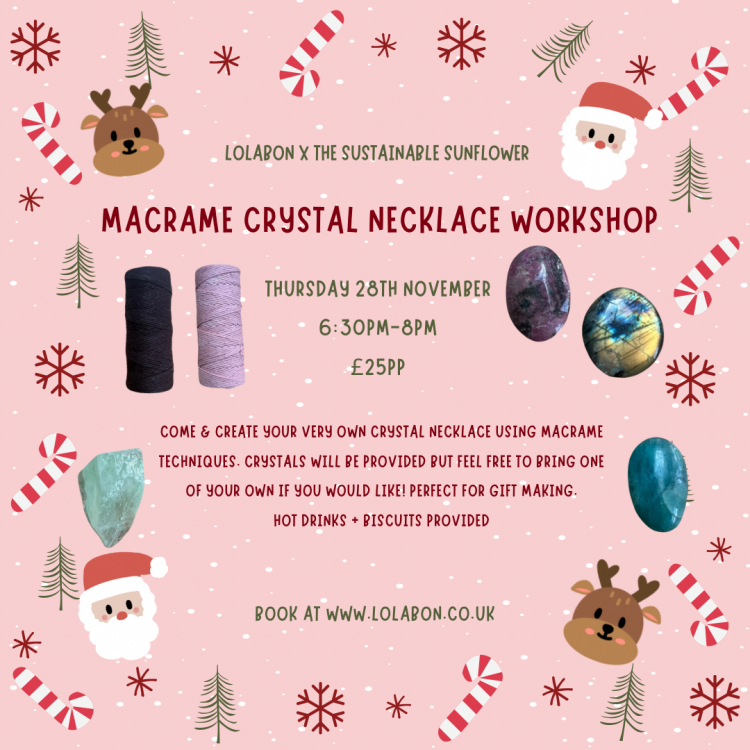 Macrame Crystal Necklace Workshop