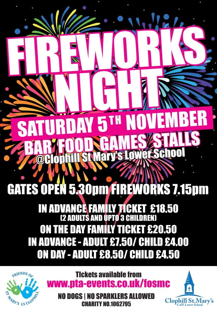 FIREWORKS NIGHT at St Mary's School Clophill - 5 Nov 2022 | Mum's guide ...