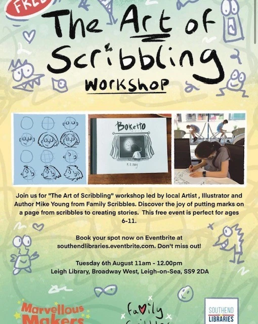 The Art of Scribbling at Leigh Library 