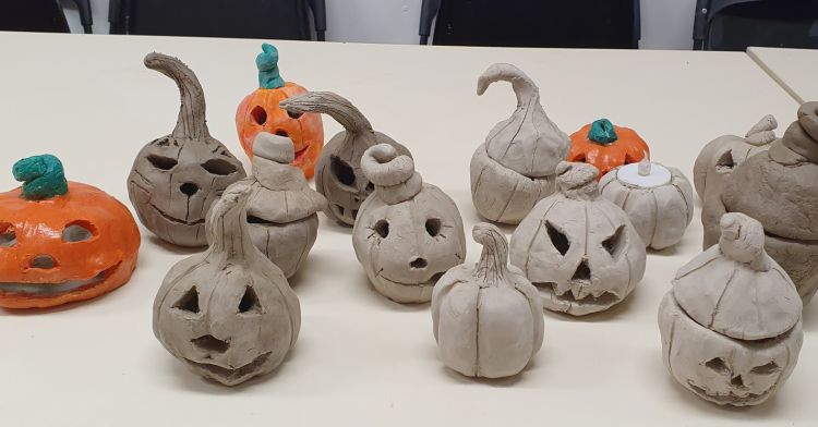 Clay Jack o Lanterns