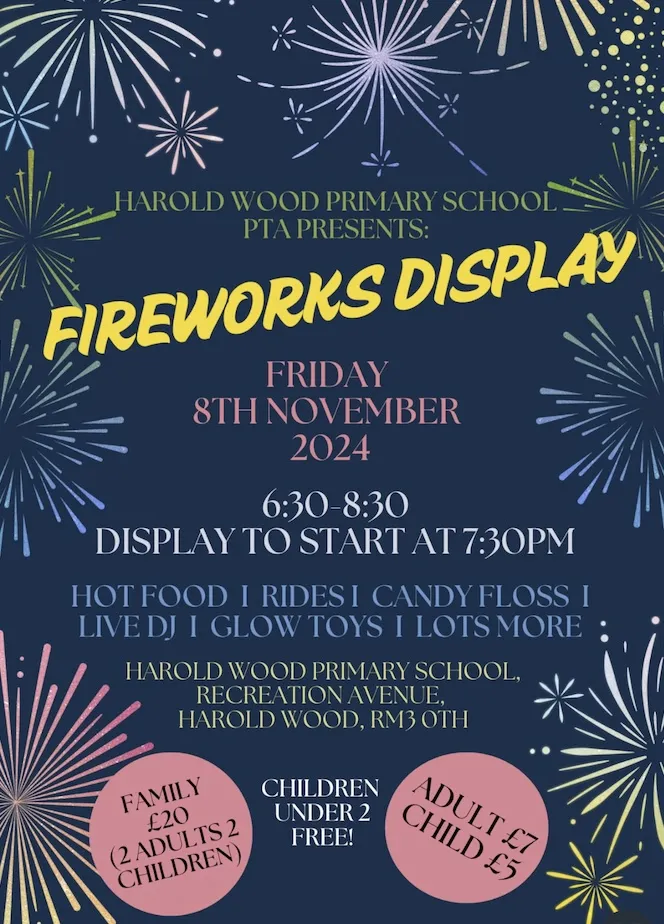 Harold Wood PTA Fireworks