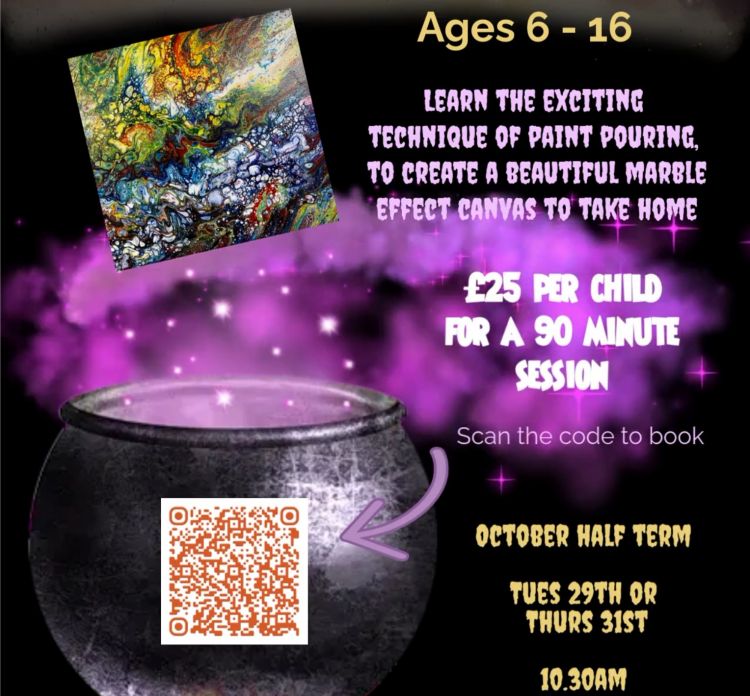 Magic Canvas Children's Paint Pouring Workshop (6 - 16)