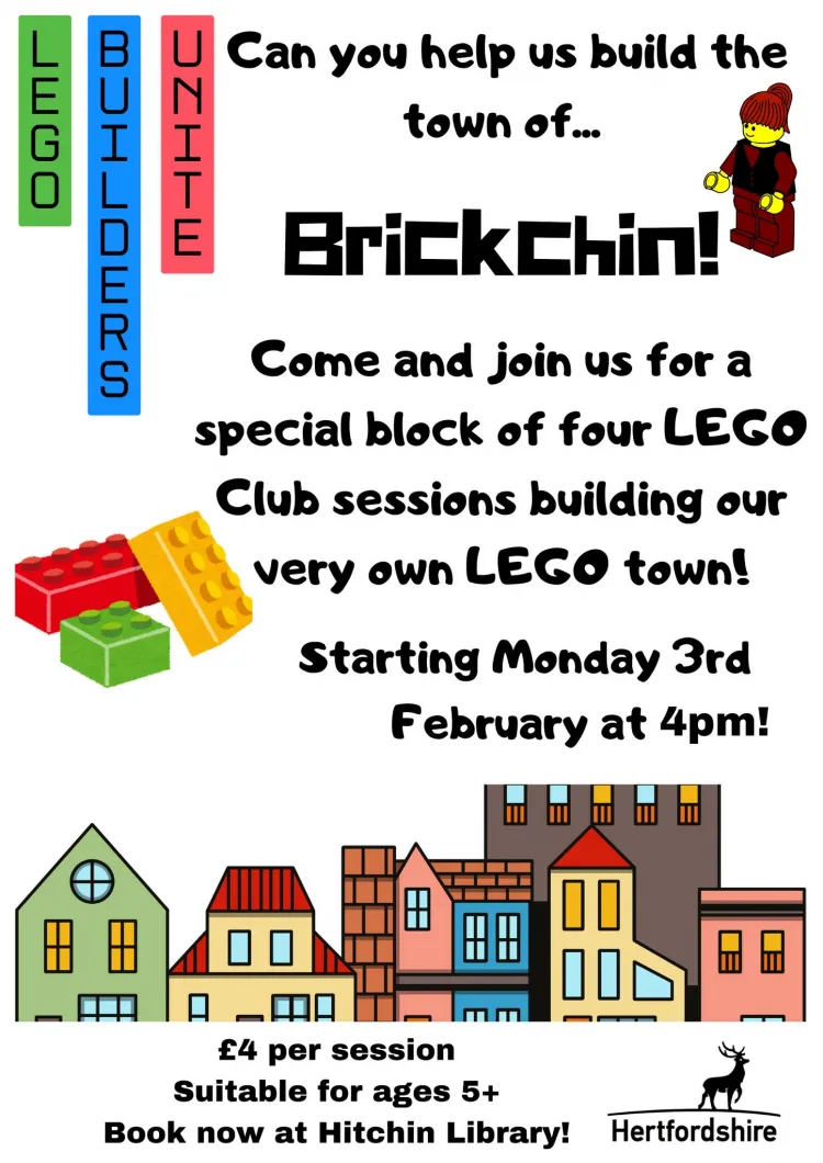 Can you help Hitchin Library build the town of Brickchin?